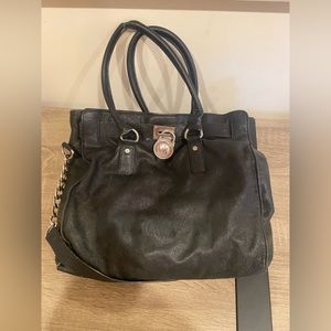 Large Used Michael Kors Cross Body Black Bag- not perfect